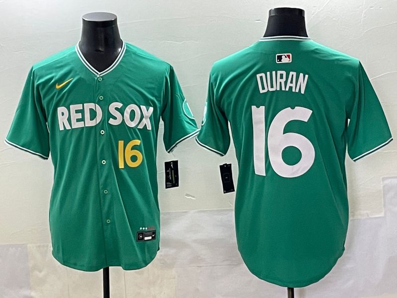 Men Boston Red Sox 16 Duran Green Joint Name Nike 2025 MLB Jersey style 45
